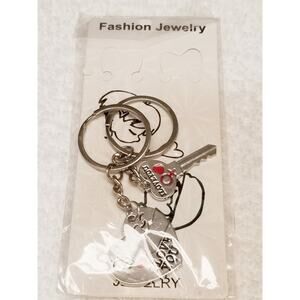 Two keyrings one heart one key I love you 81824